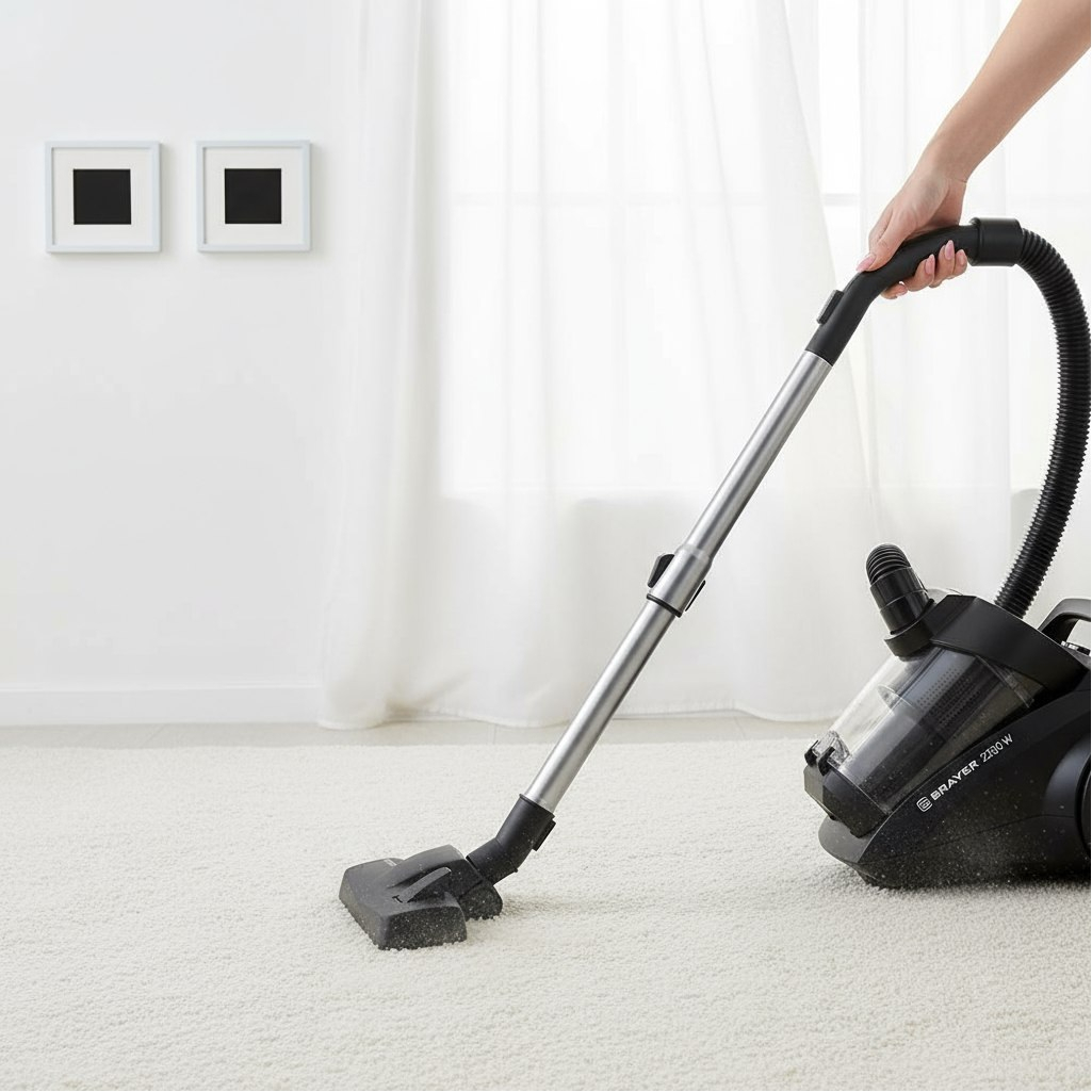 Пылесос циклонного типа Brayer BR4204, черный, 4 л, всасывание 420 Вт, общая мощность 2200 Вт