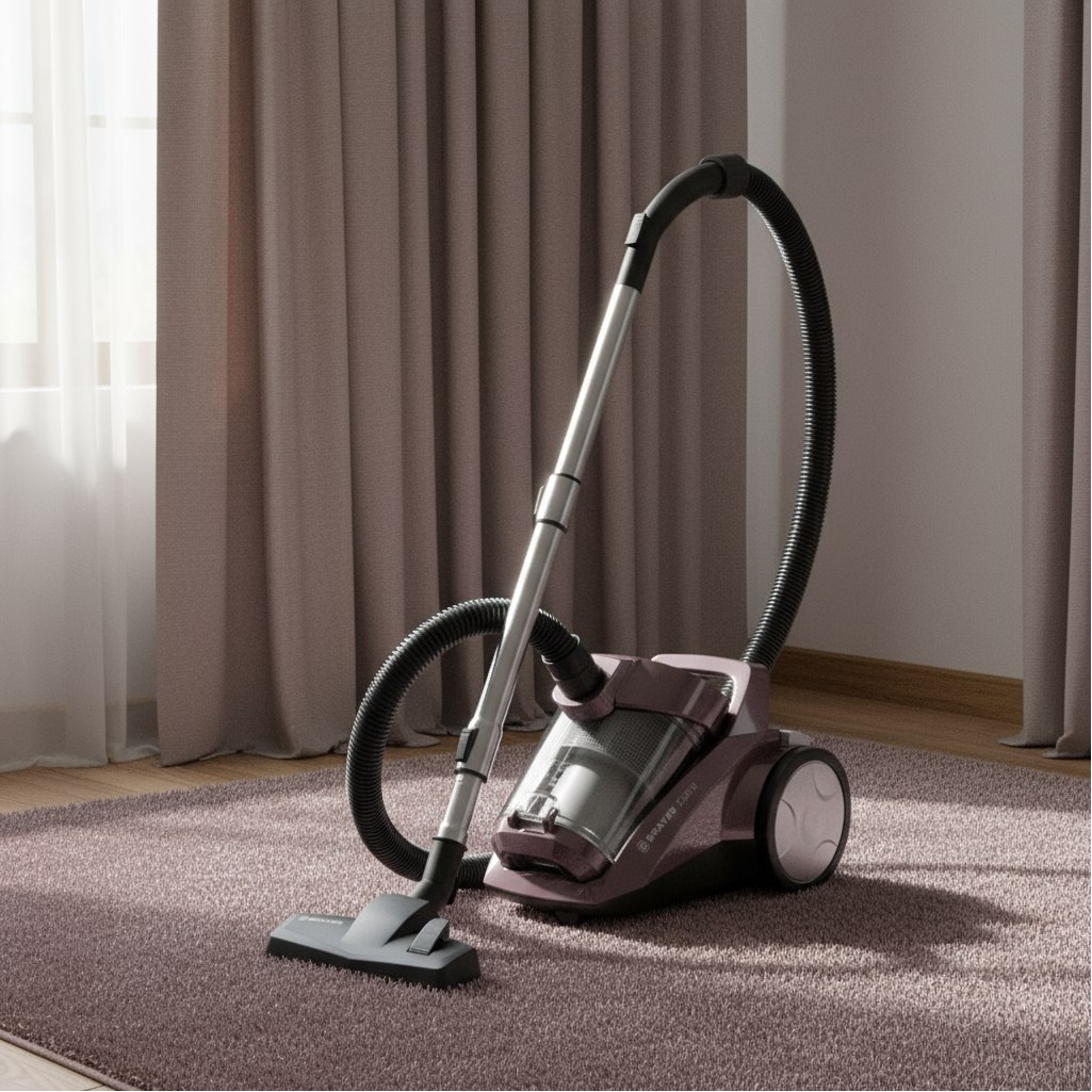 Пылесос циклонного типа Brayer BR4205, сиреневый, 4 л, всасывание 420 Вт, общая мощность 2200 Вт