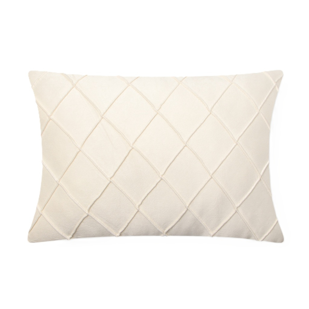 Подушка декоративная Этель Соло 10766718, велюр, синтепон, белая, 30х50 см