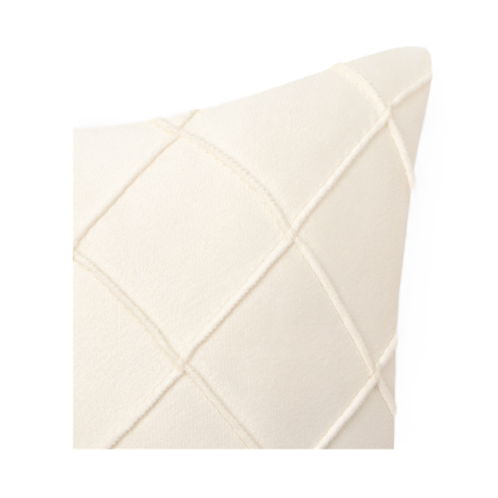 Подушка декоративная Этель Соло 10766718, велюр, синтепон, белая, 30х50 см