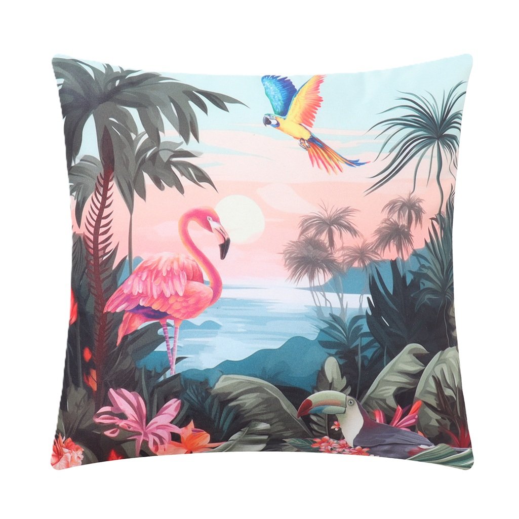 Подушка декоративная Этель Тропики 9845179, микрофибра, синтепон, 40х40 см