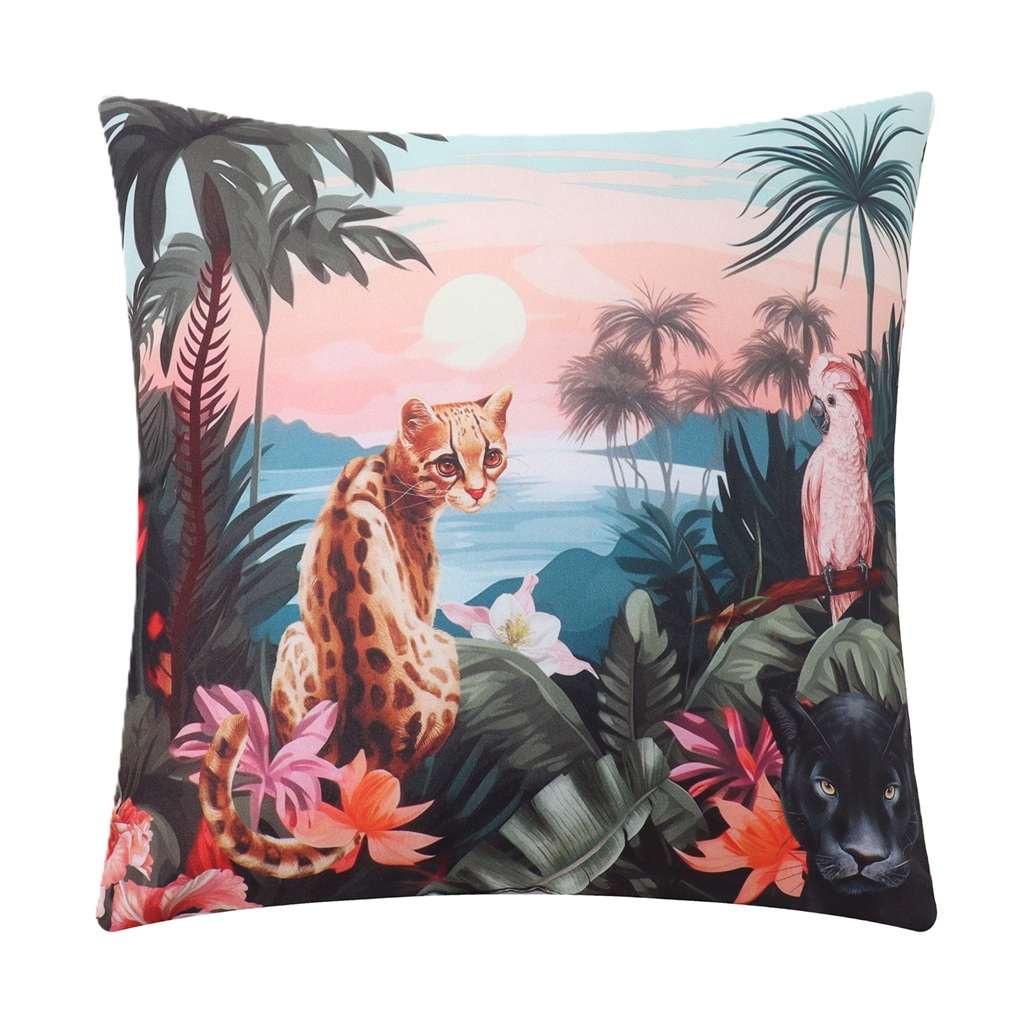 Подушка декоративная Этель Тропики 9845179, микрофибра, синтепон, 40х40 см