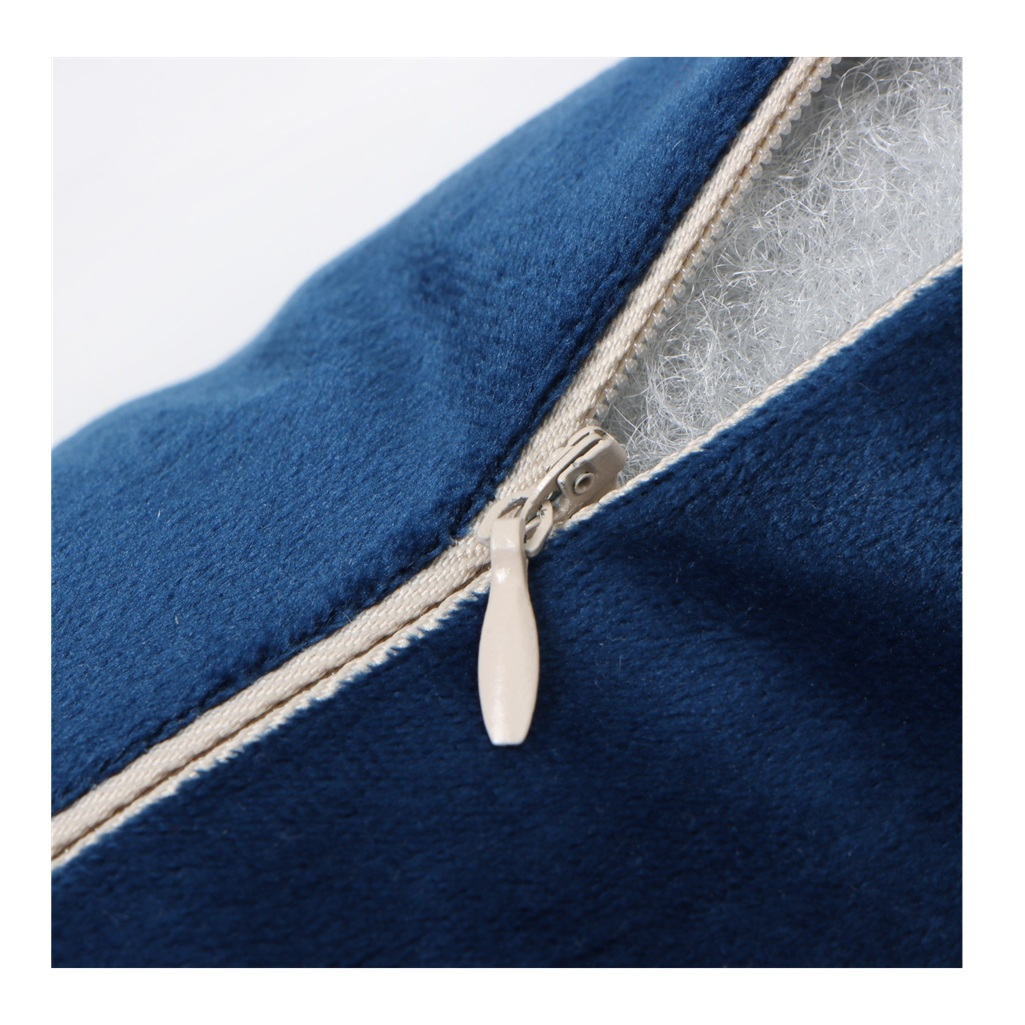 Подушка декоративная Этель 9849754, велюр, синтепон, синяя, 30х30 см