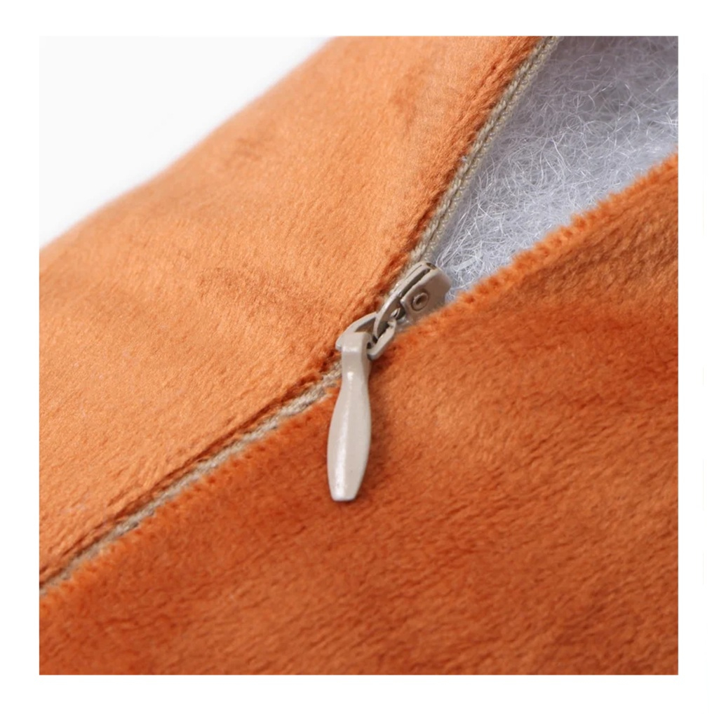 Подушка декоративная Этель 9849755, велюр, терракотовая, 30х30 см