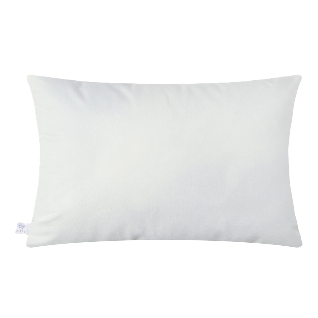 Подушка декоративная Этель Листья 9849758, велюр, синтепон, белый с зеленым, 40х60 см