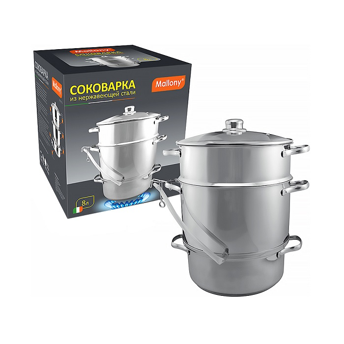 Соковарка DILETTO MALLONY из нержавеющей стали 8 л 210016