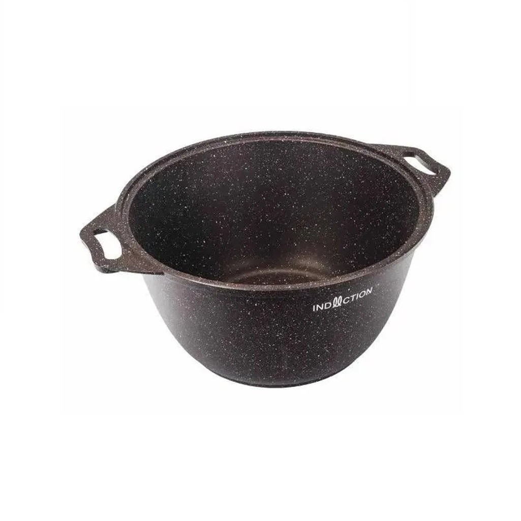 Кастрюля Kukmara со стеклянной крышкой, кофейный мрамор, 2 л