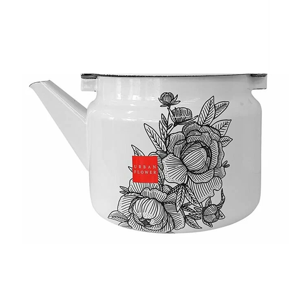 Чайник эмалированный Лысьва Urban flower 2710/4,Рч , белый, 2 л