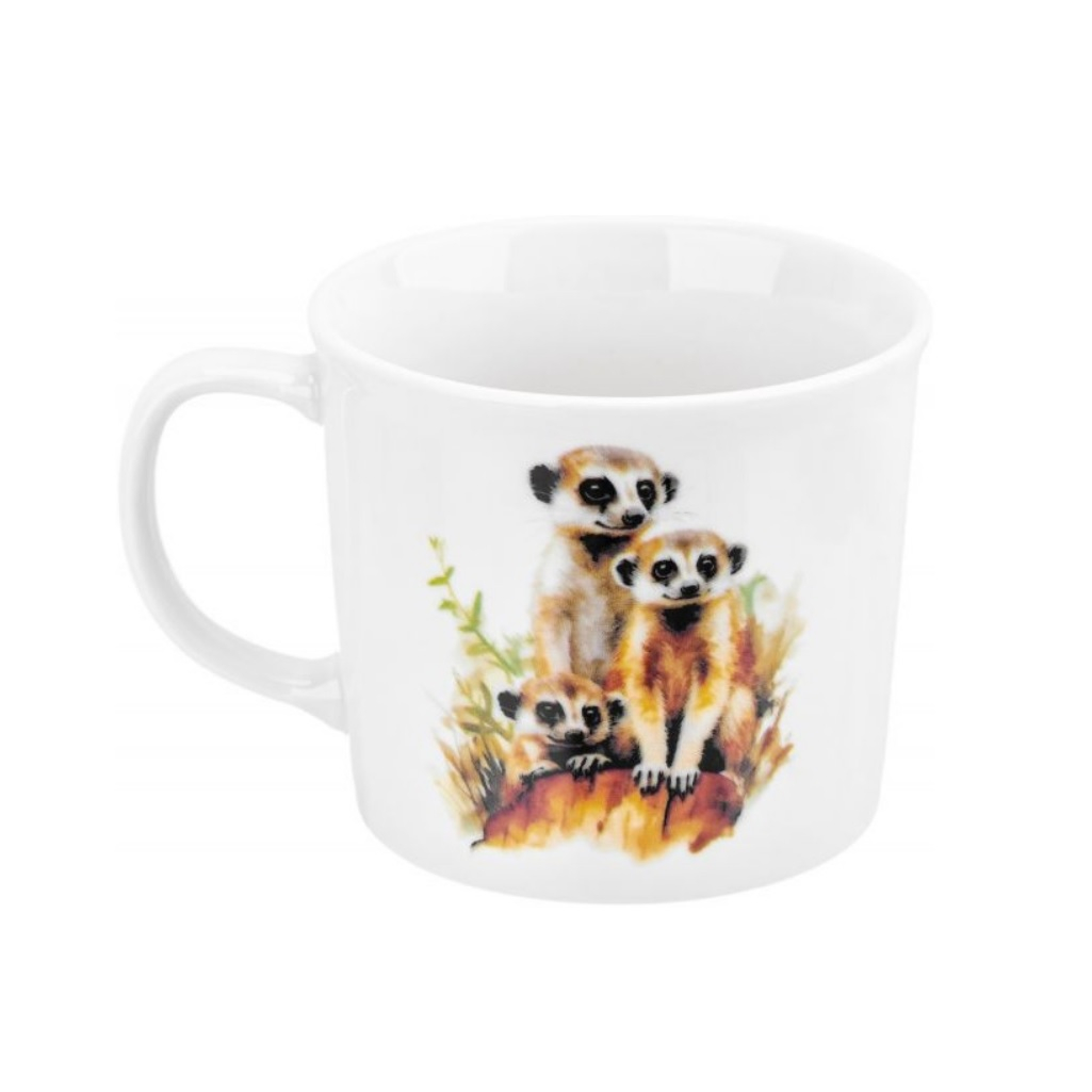 Кружка Elan Gallery Сурикаты, фарфор New Bone China, 360 мл, 125х95х83 мм, 230252