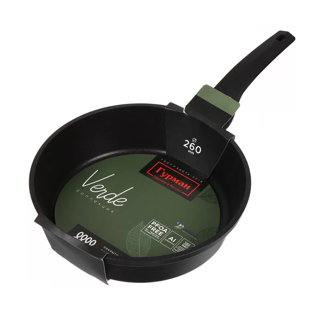 Сковорода Гурман Verde ГМ2601 антипригарное покрытие, индукция, 26 см