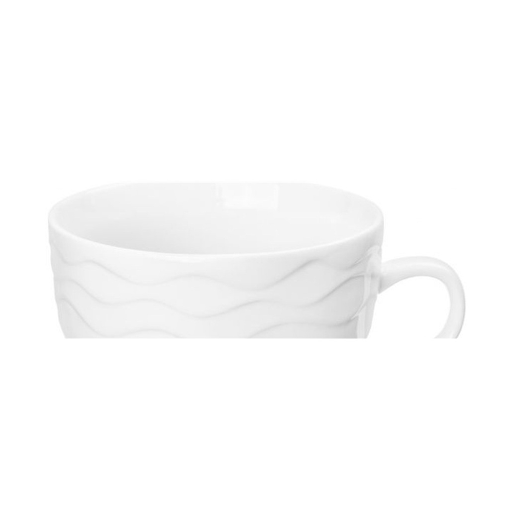 Кружка Еlan Gallery Айсберг 540218 с деревянной подставкой, фарфор, белая, 8х11.2х14 см, 500 мл