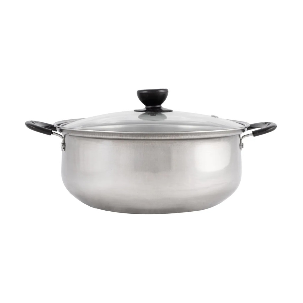 Кастрюля Promo с крышкой, нержавеющая сталь, серебристая, 2.9 л