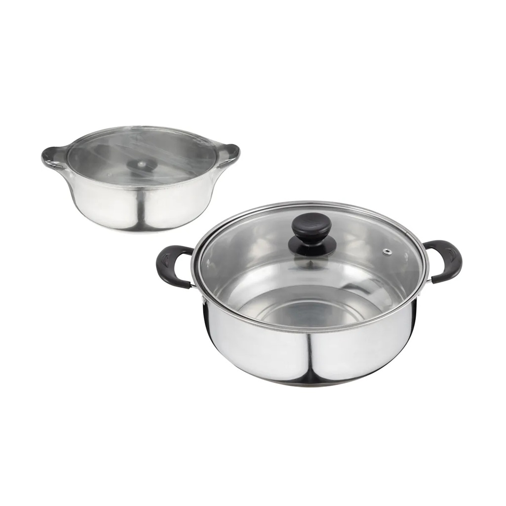 Кастрюля Promo с крышкой, нержавеющая сталь, серебристая, 2.9 л