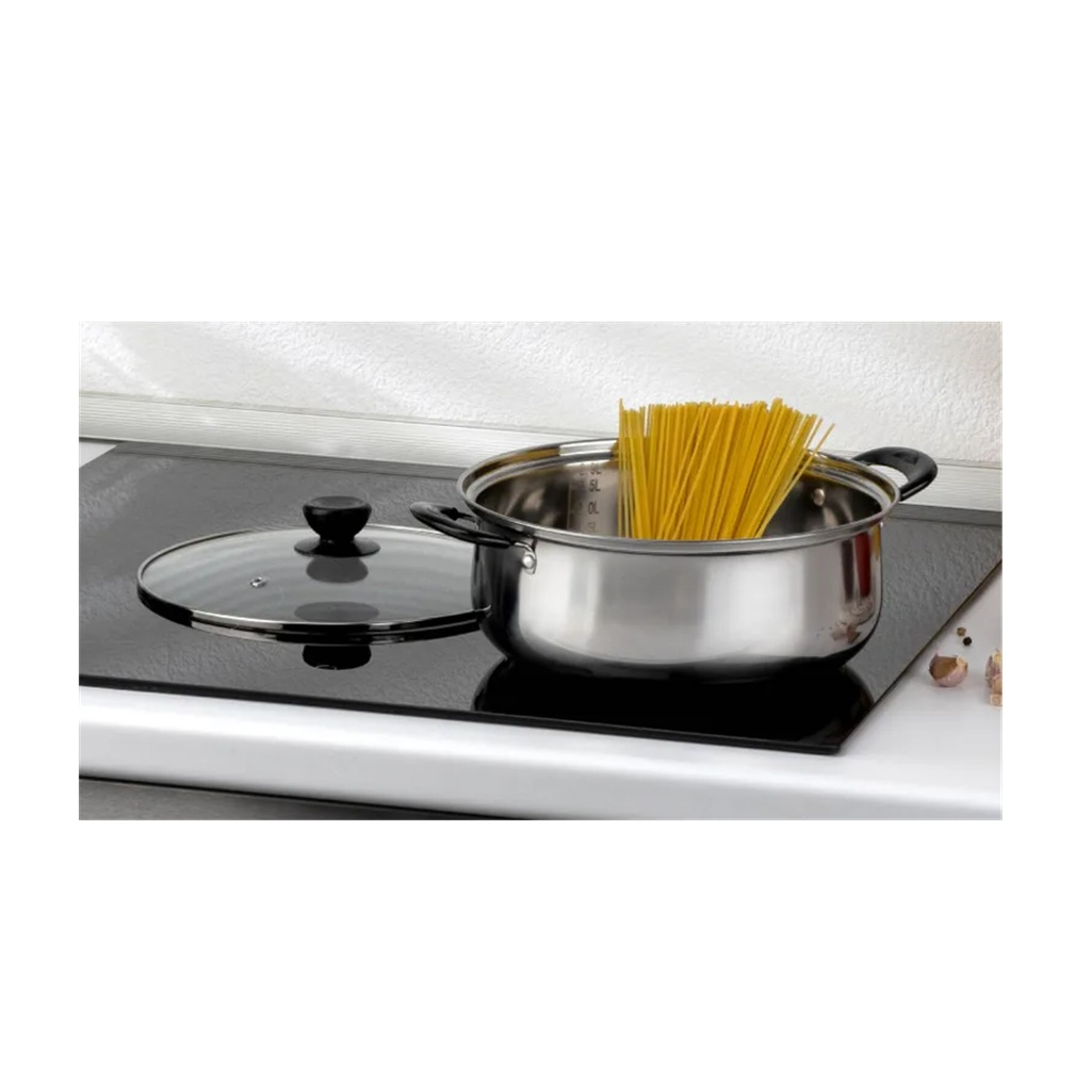 Кастрюля Promo с крышкой, нержавеющая сталь, серебристая, 2.9 л