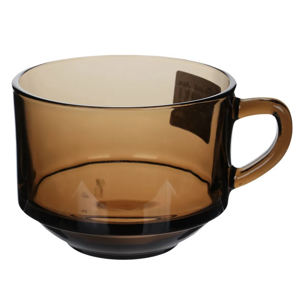 Кружка для супа и бульона Pasabahce Броунз, закаленное стекло, 635 мл, универсальная