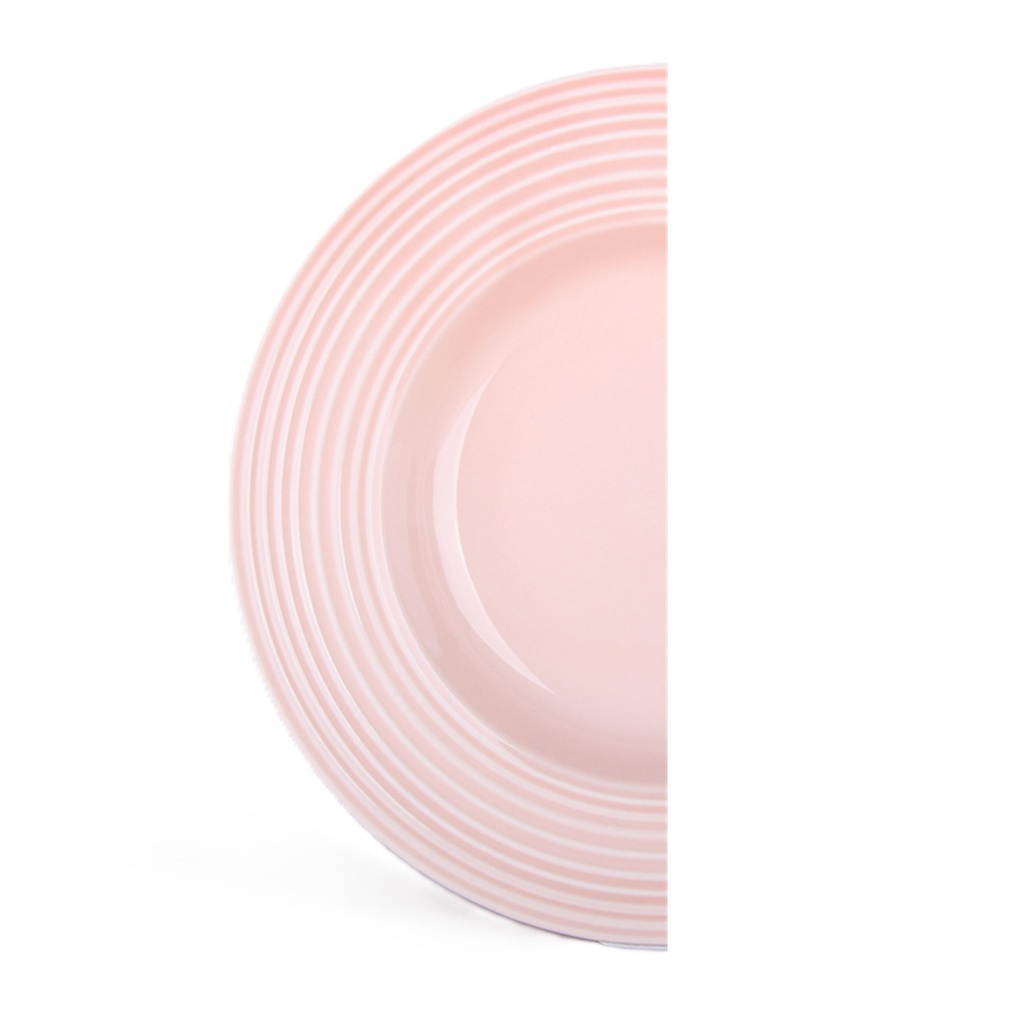 Тарелка обеденная Коралл Beige 7924, круглая, фарфор, розовая, 20 см