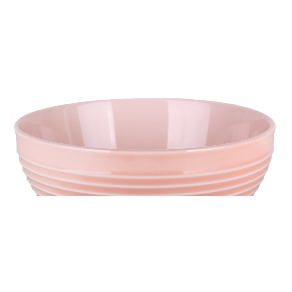 Салатник Коралл Beige 7926, круглый, фарфор, розовый, 400 мл, 12 см