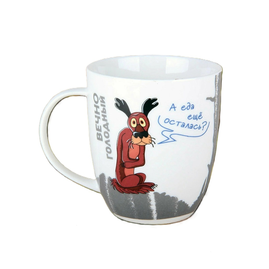 Кружка Жил-был пес HD241127, фарфор, белая, 9х10.5х12 см, 420 мл