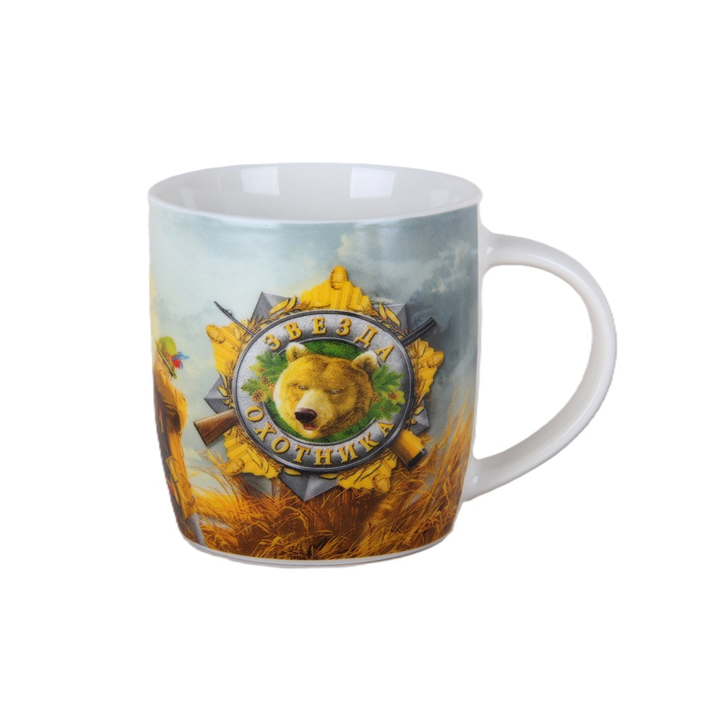 Кружка Коралл Охотнику, фарфор, различные цвета, 8.5х9х12 см, 350 мл