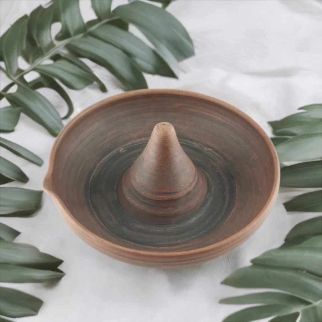 Подставка №1 Р3635 для запекания курицы в духовке, красная глина