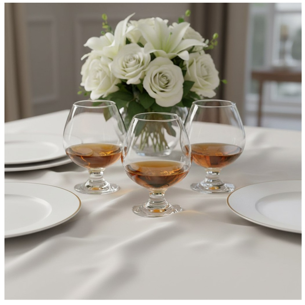 Набор бокалов для коньяка Pasabahce Bistro UD-10203, 395 мл, в упаковке 3 штуки