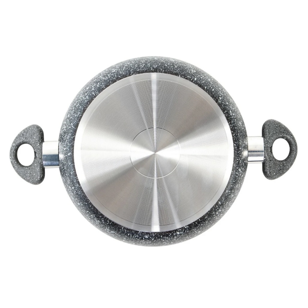 Жаровня Scovo Stone Pan ST-041, алюминий, антипригарное покрытие, со стеклянной крышкой, 26 см