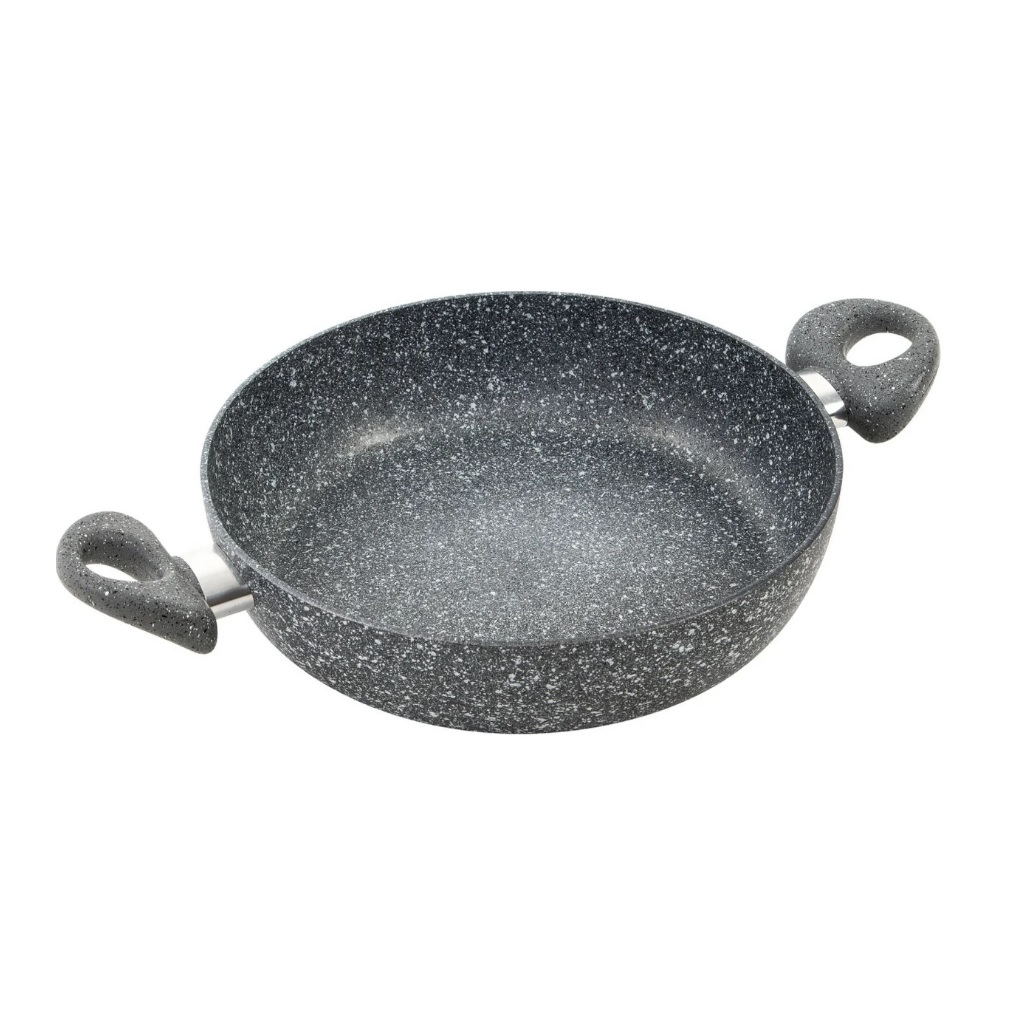 Жаровня Scovo Stone Pan, алюминий, антипригарное покрытие, со стеклянной крышкой,  22 см