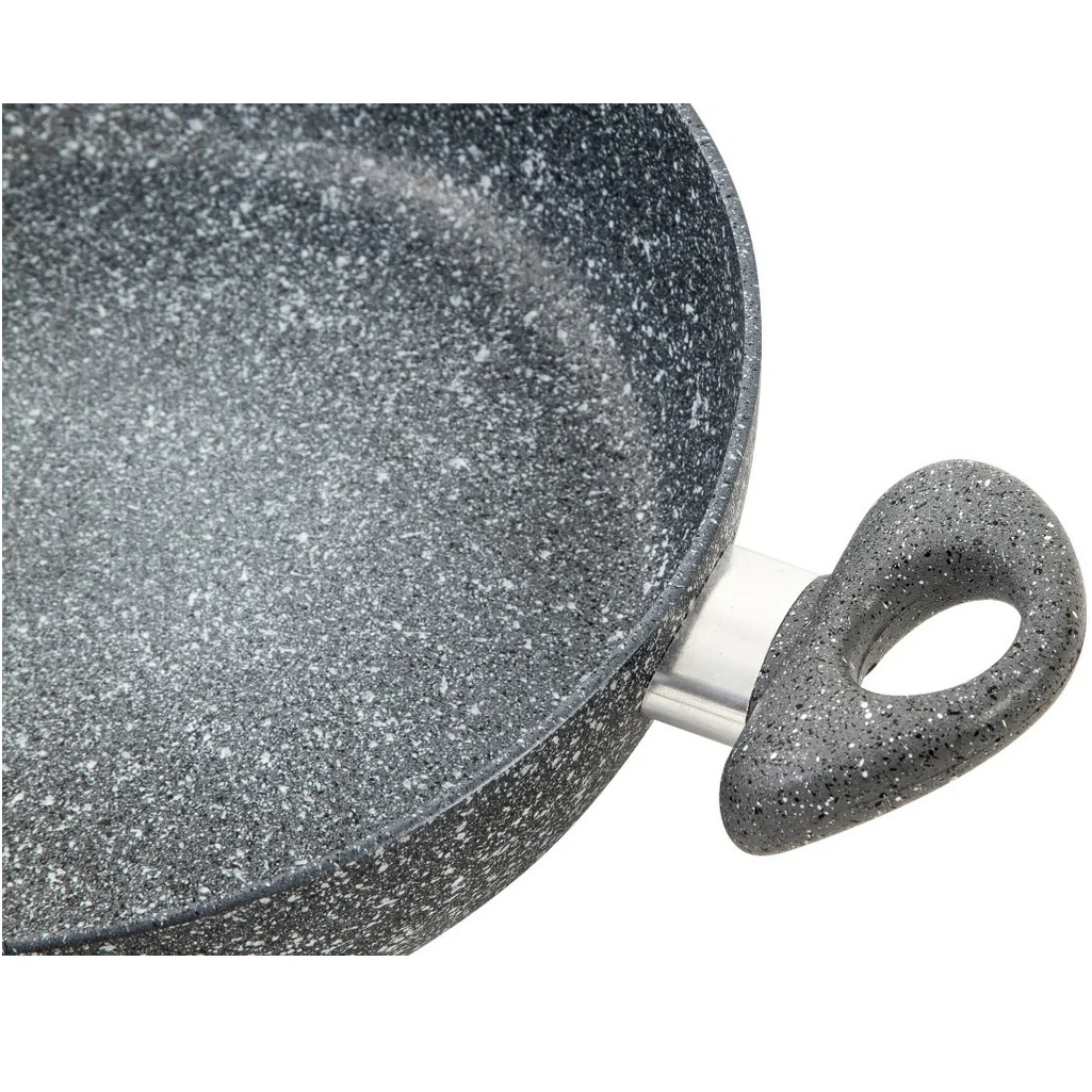 Жаровня Scovo Stone Pan, алюминий, антипригарное покрытие, со стеклянной крышкой,  22 см