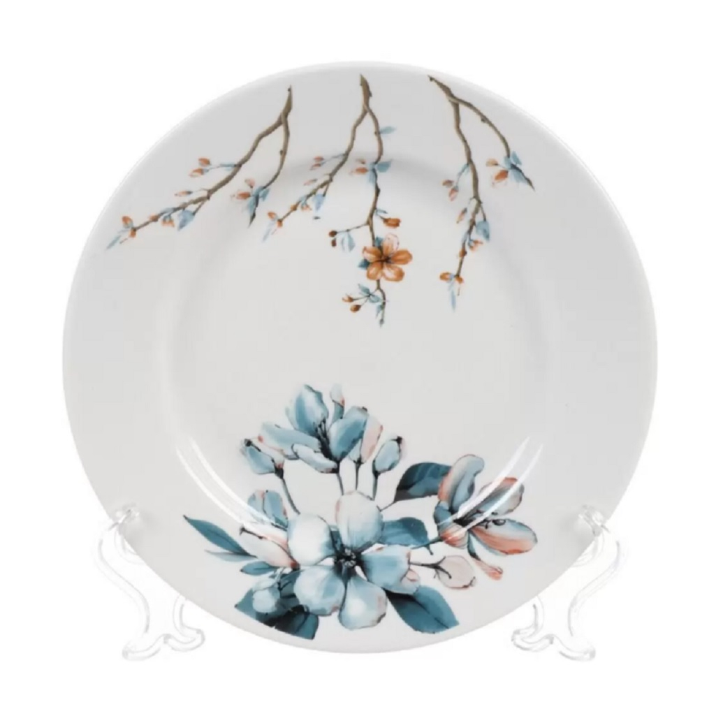 Тарелка Дулевский фарфор, Мгновения весны 11818, фарфор, обеденная, диаметр 20 см