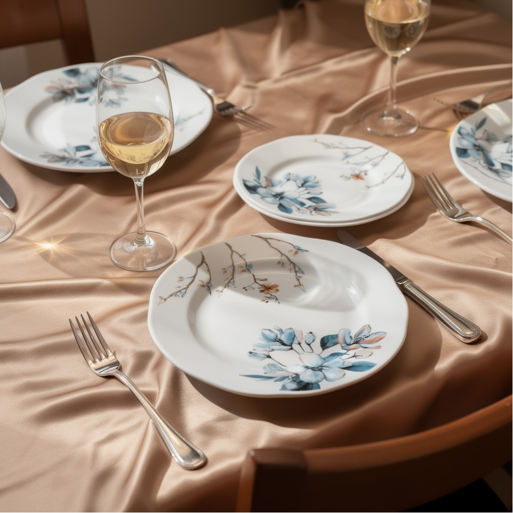 Тарелка Дулевский фарфор, Мгновения весны 11818, фарфор, обеденная, диаметр 20 см