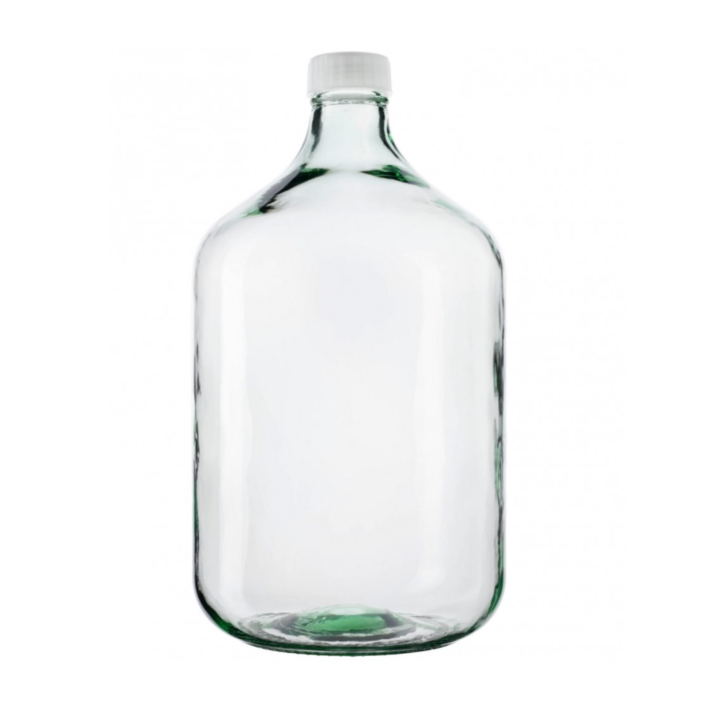 Бутыль винная Казак ТО 58, с крышкой, стеклянная, прозрачная, 15 л