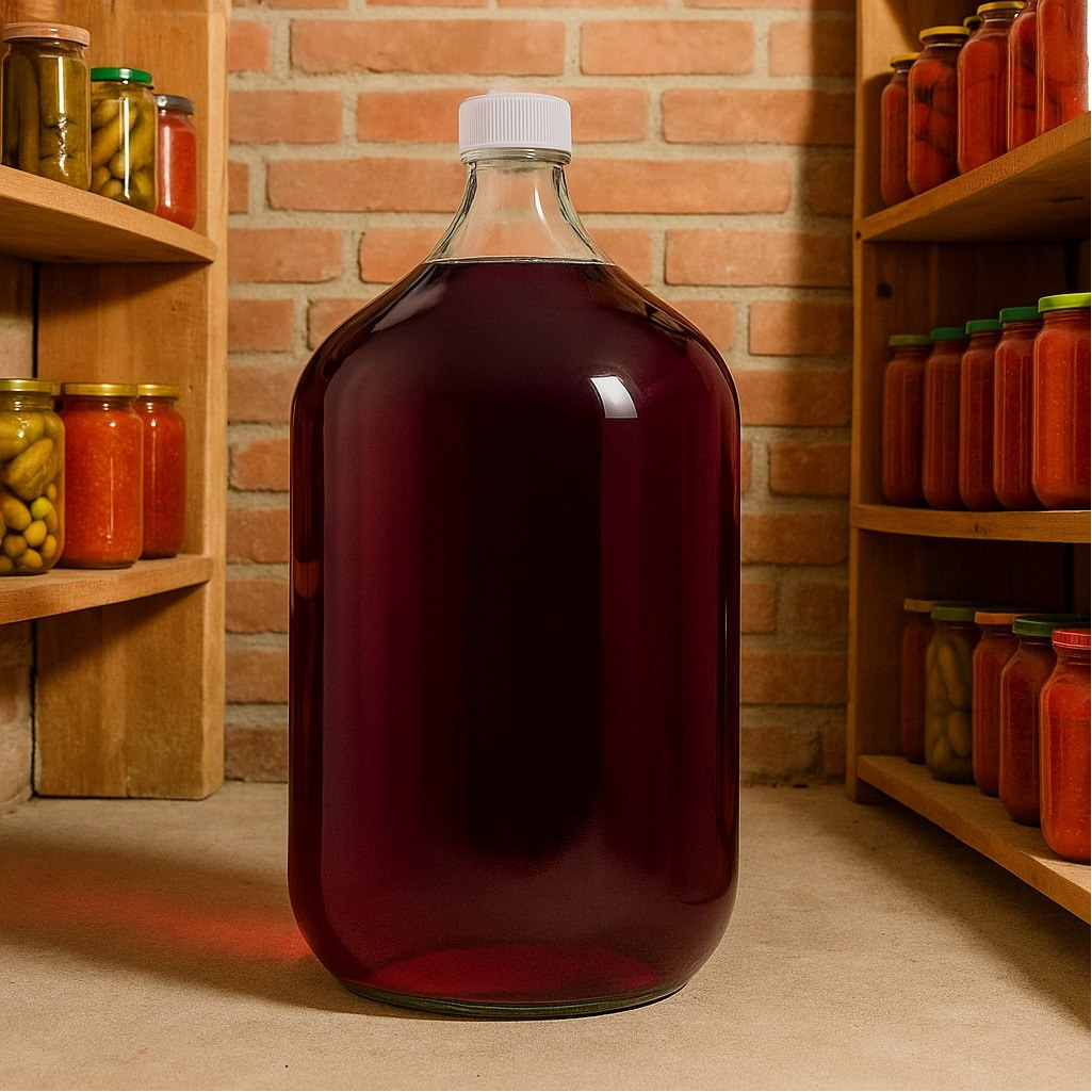 Бутыль винная Казак ТО 58, с крышкой, стеклянная, прозрачная, 15 л