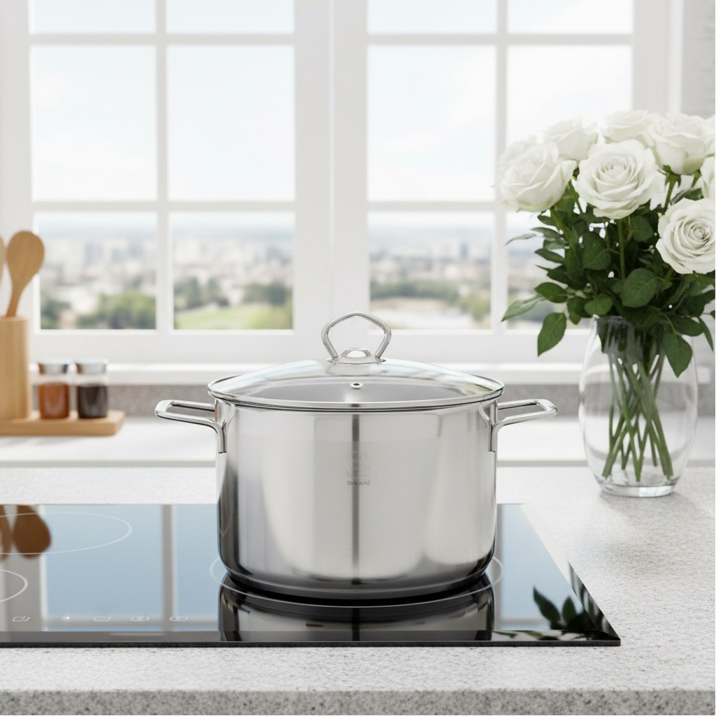 Кастрюля нержавеющая сталь Swisgold Dolores капсульное дно, с крышкой, 3.6 л