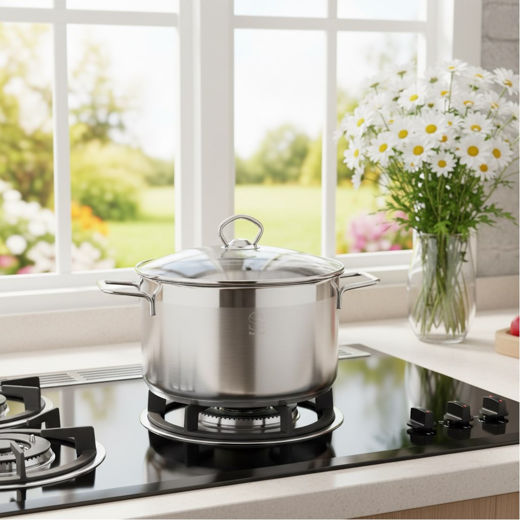 Кастрюля нержавеющая сталь Swisgold Dolores капсульное дно, с крышкой, 3.6 л