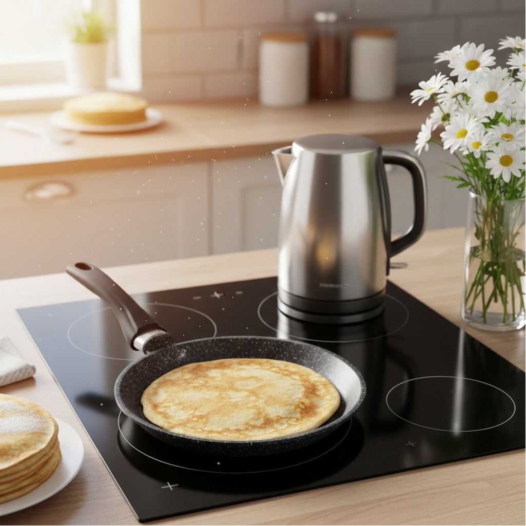 Сковорода блинная Горница Гранит б261аг, антипригарное покрытие, d 260 мм