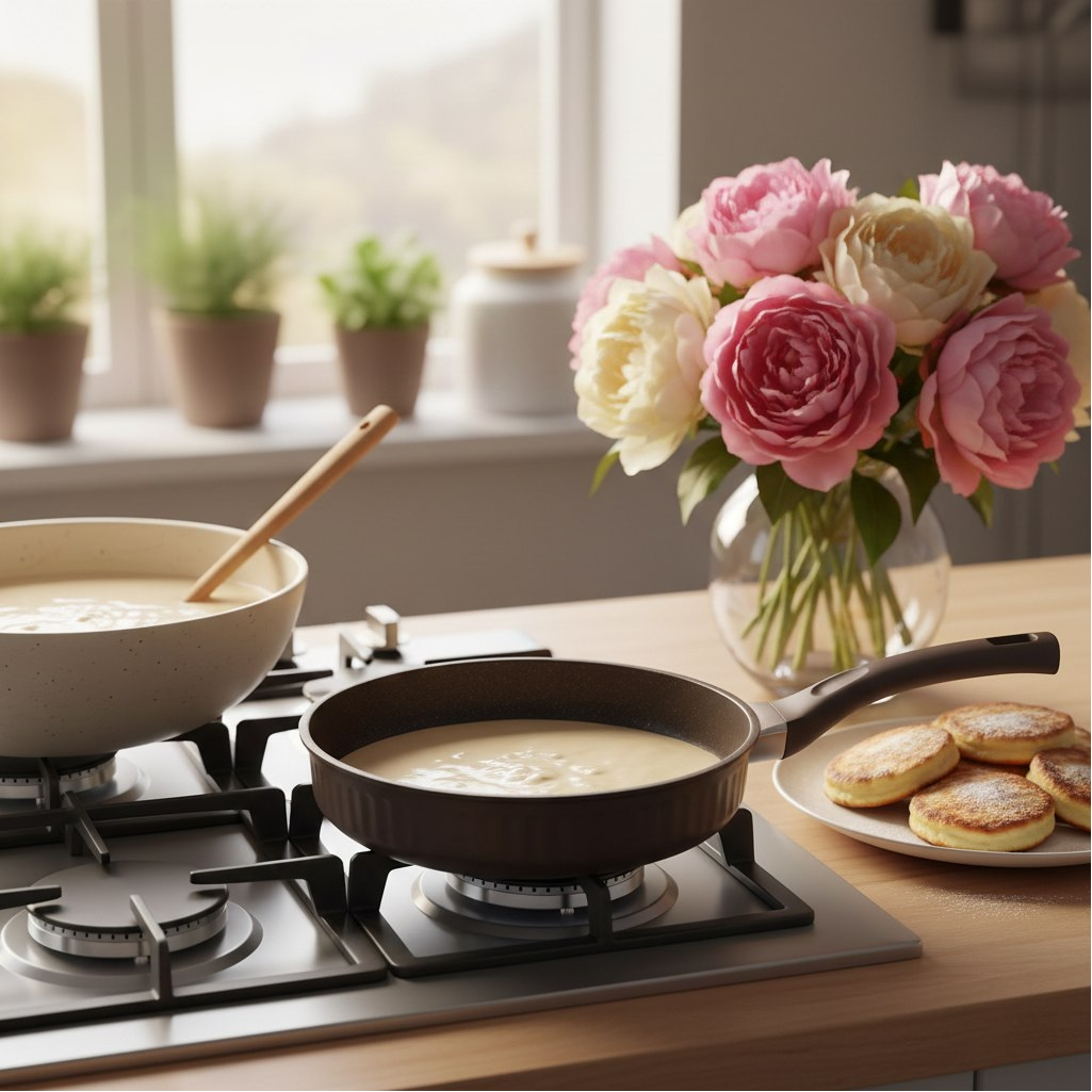 Сковорода Kukmara Stella, 280 мм, антипригарное покрытие, мокко, без крышки