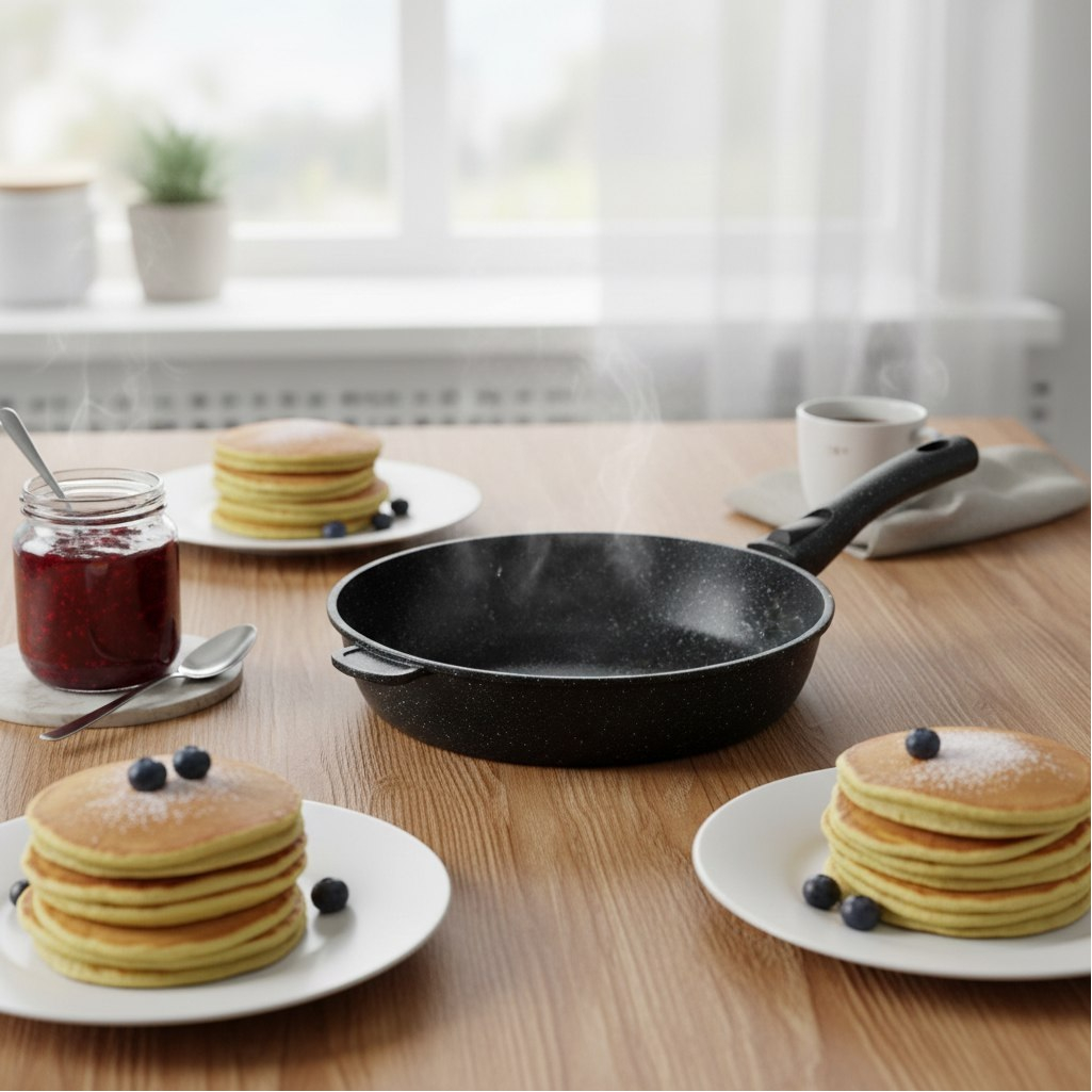 Сковорода Горница Гранит Induction, 280 мм, антипригарное покрытие, черный, индукция