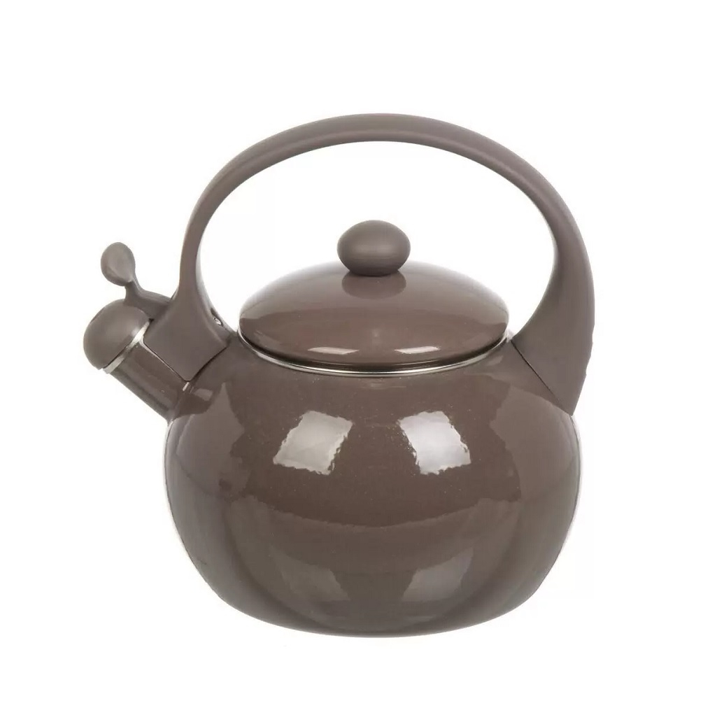 Чайник эмалированный Daniks Mokko со свистком, индукция, 2.2 л