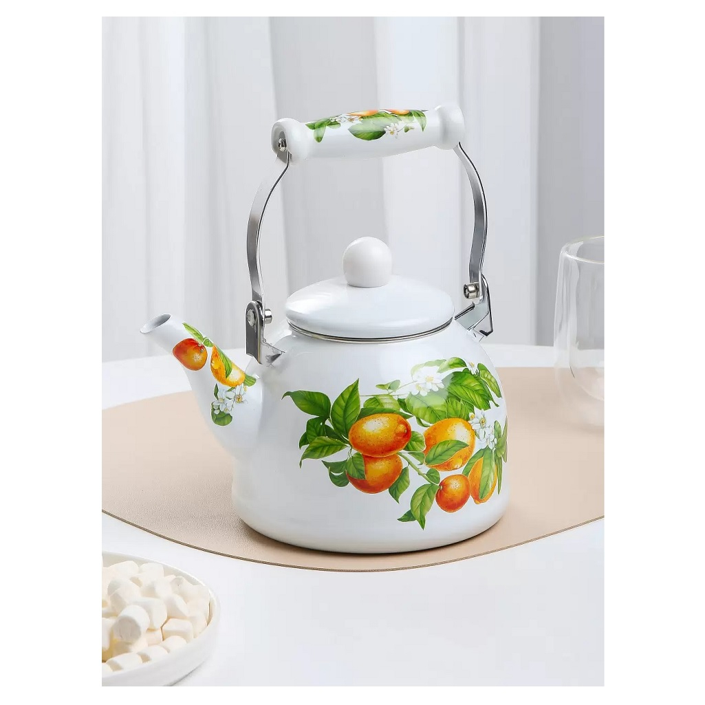 Чайник Daniks Mandarin 487502, сталь, эмалированное покрытие, индукция, 2 л