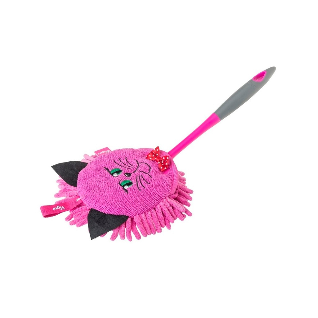 Щетка для удаления пыли Vigar Felix, полипропилен, микрофибра, розовая