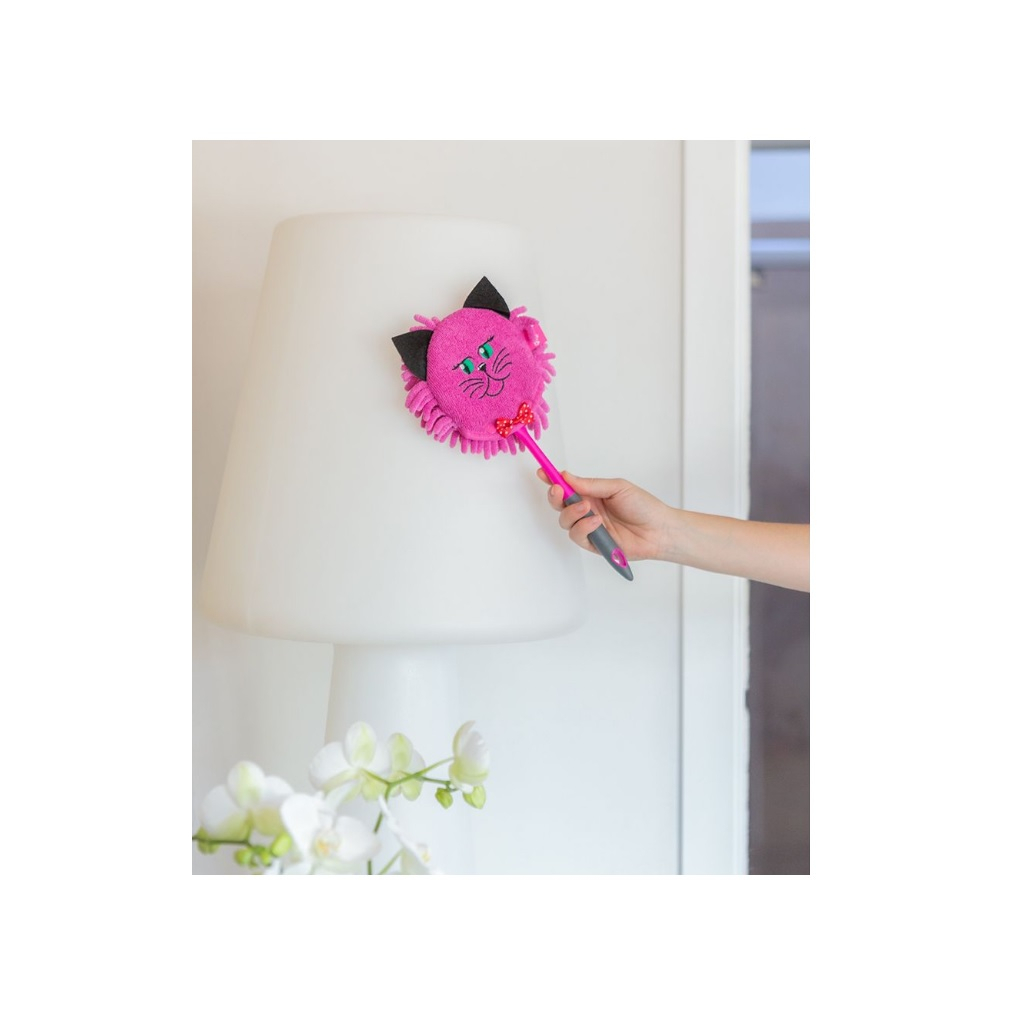 Щетка для удаления пыли Vigar Felix, полипропилен, микрофибра, розовая