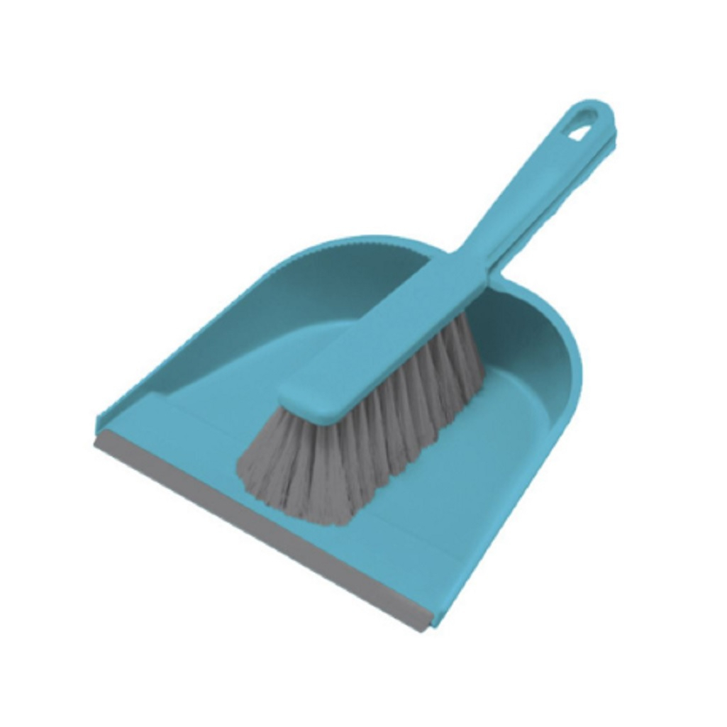 Комплект для уборки York Щетка-сметка + совок с резинкой, закругленные края