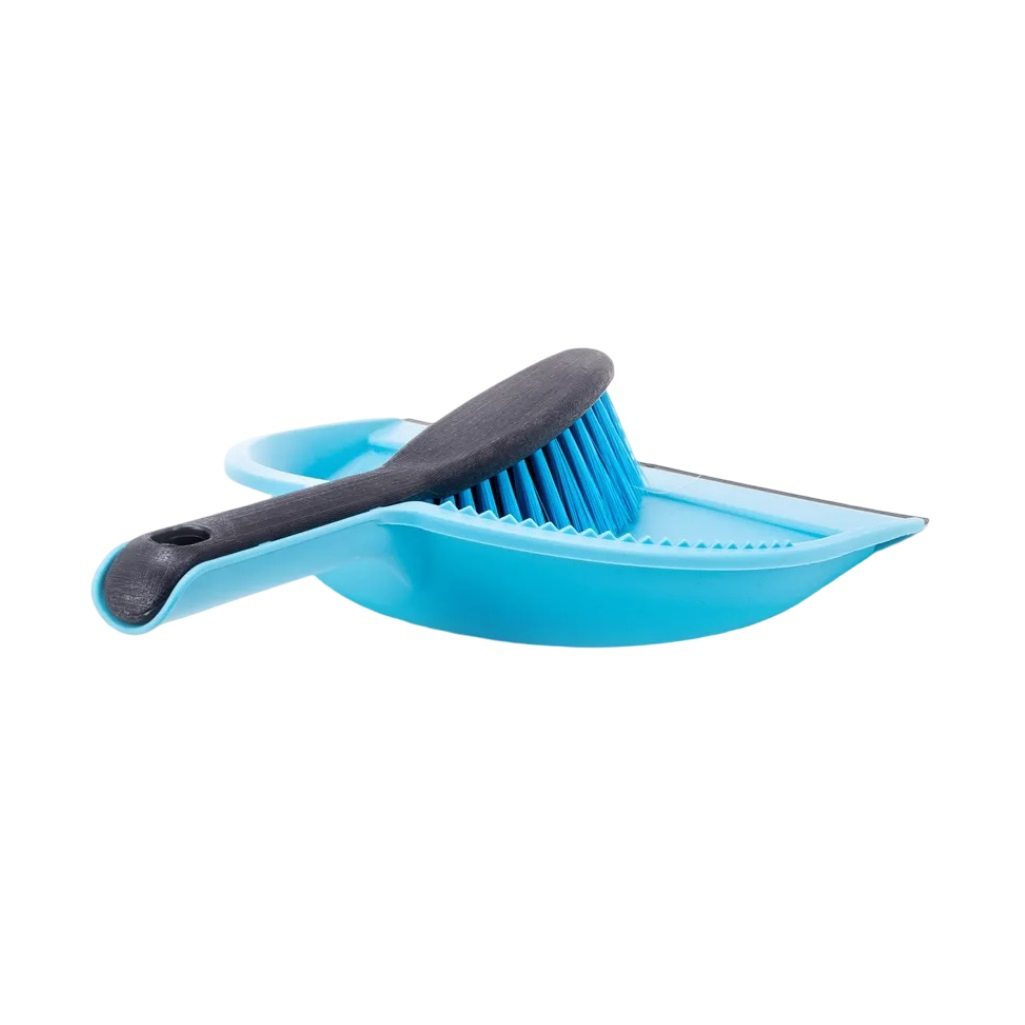 Комплект для уборки AZUR Клип, щетка-сметка, совок с резинкой, полипропилен, цвет в ассортименте