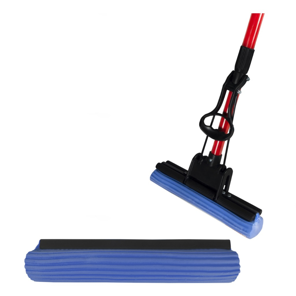 Швабра для пола Рыжий Кот MopP-06, отжимная, насадка ПВА 270 мм, длина 1150 мм