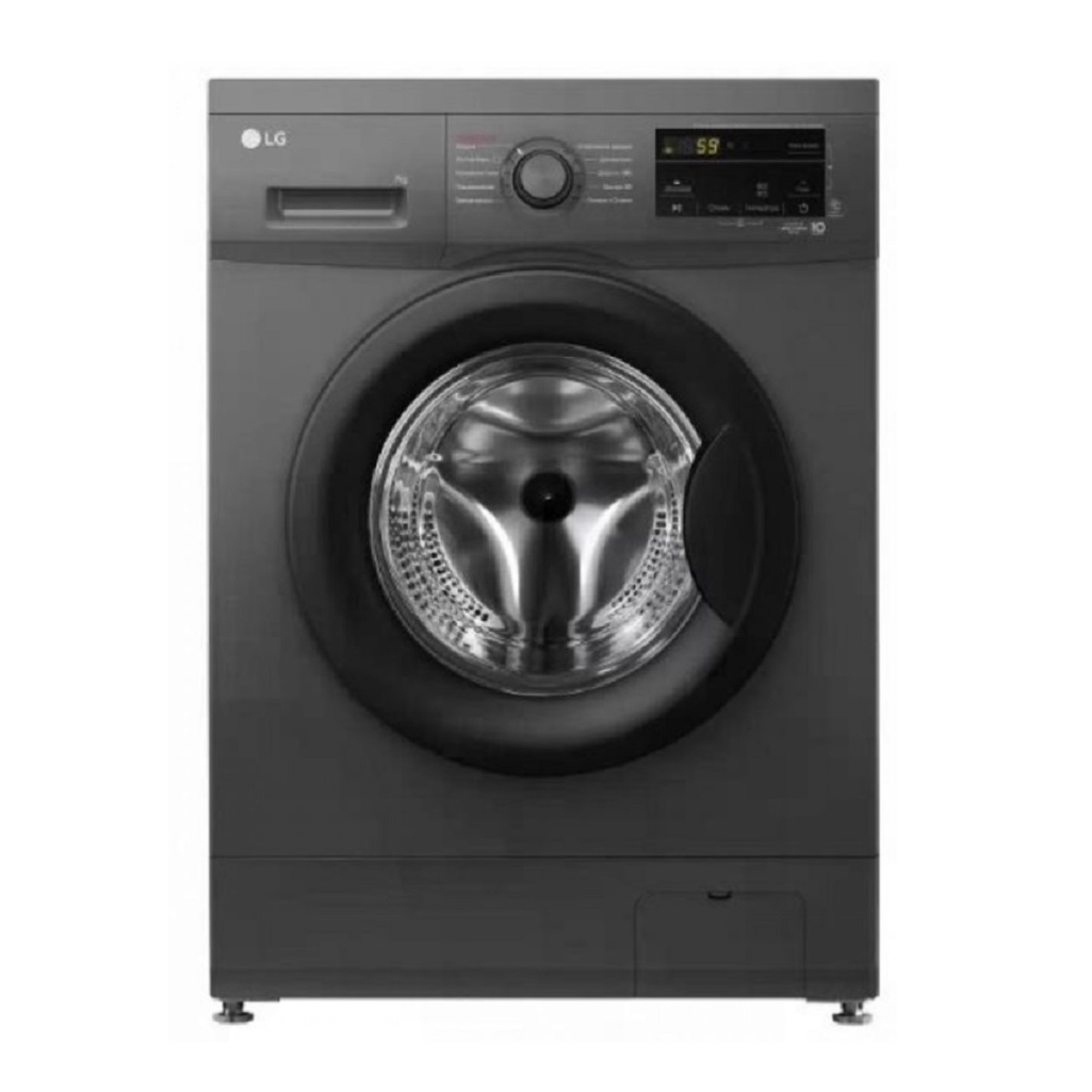 Стиральная машина LG F2Y1WS6J Inverter Direct Drive, 6.5 кг, фронтальная, 1200 об/мин, цвет графит