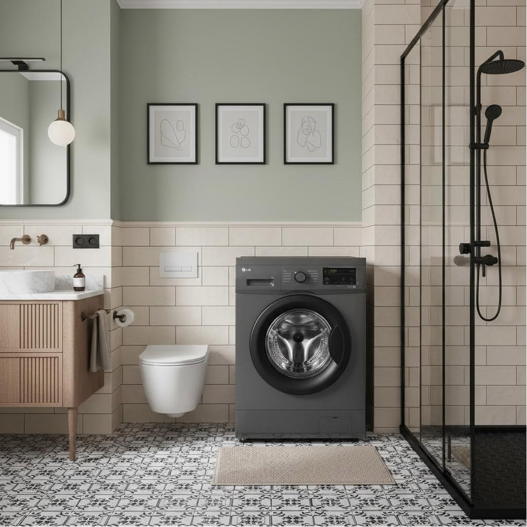 Стиральная машина LG F2Y1WS6J Inverter Direct Drive, 6.5 кг, фронтальная, 1200 об/мин, цвет графит