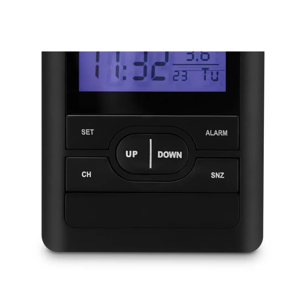 Метеостанция Vitek VT-3532, встроенные часы, индикация уровня заряда, черный