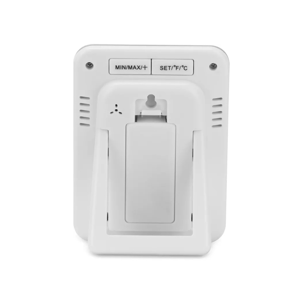 Метеостанция Vitek VT-6408 SR, встроенные часы, индикация уровня заряда, серебристый