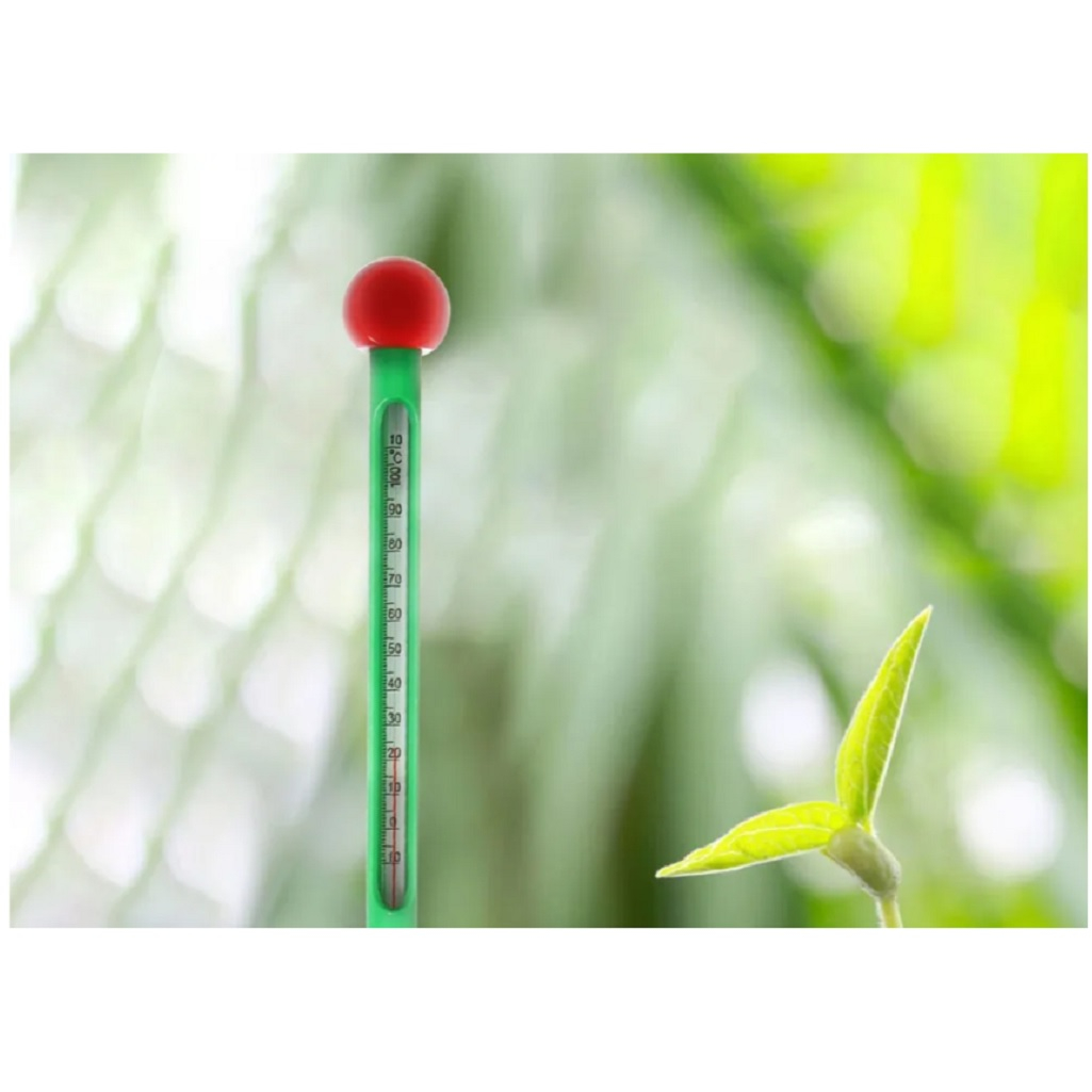Термометр Greengo для измерения температуры почвы и воды, зеленый