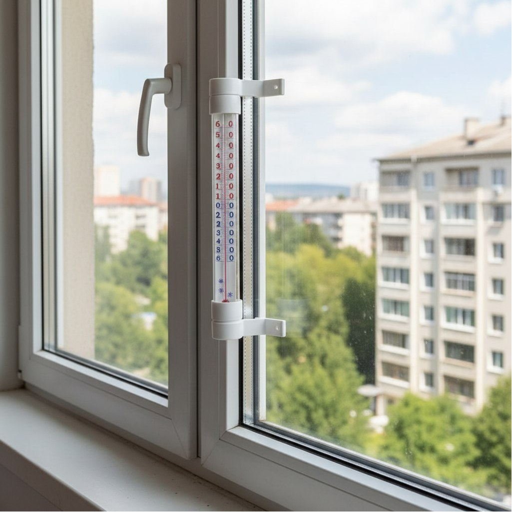 Термометр наружный ПТЗ Престиж ТБ-216, оконный, на липучке, для измерения температуры